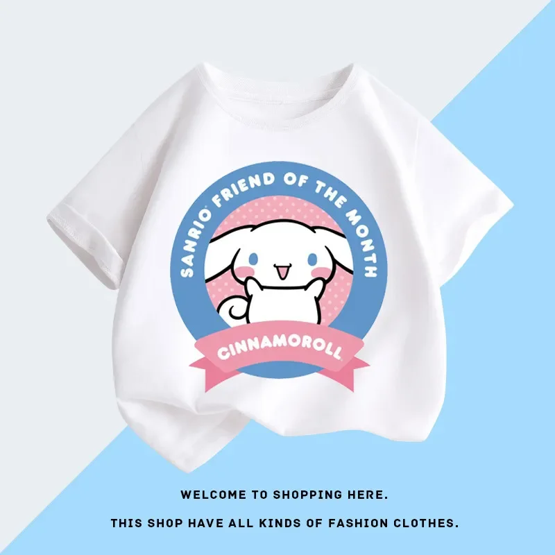 Cute Jade Cassia Dog Children's T-shirt Big Eared Dog Foreign Style Summer New Cotton Versatile Half Sleeve Parent-child Outfit