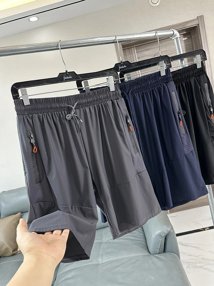 

Ultra-Light Qui-Dry Breathable Casual Men's orts Elastic Waist Sports Leisure Hollow out Summer orts Trendy Straight Leg
