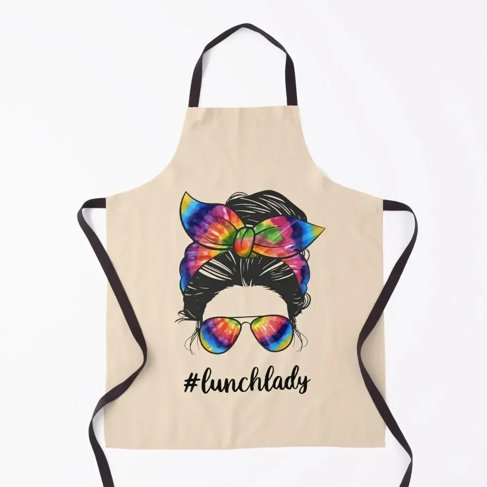 

Lunch lady messy bun - lunch lady life - funny awesome gift idea for lunch lady Apron Art For Cooking Apron