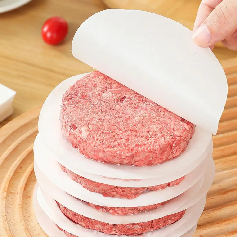 100Pcs/Lot Hamburger Press Patties Papers Patty Oil Paper Burger Patty Separator Sheets Oilproof Wax Paper Sheets Drop Shipping