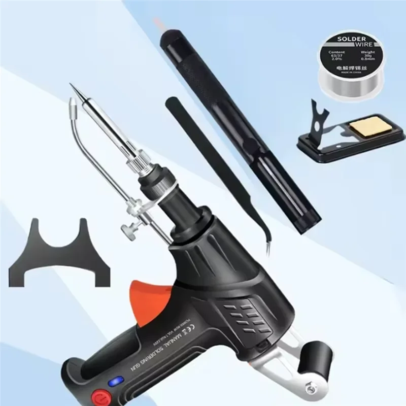 Портативный электрический паяльник PORK, набор электрических паяльников с внутренним нагревом, многофункциональный паяльник, вилка европейского стандарта