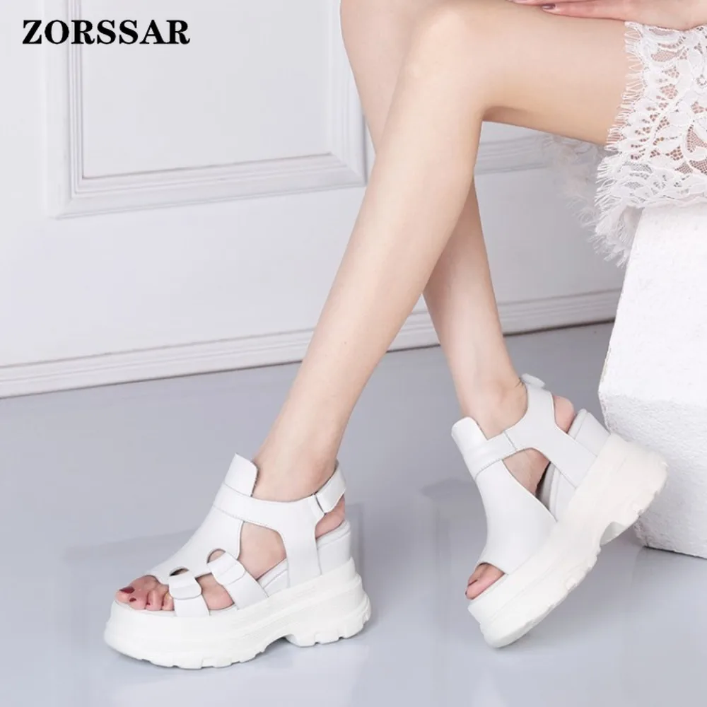 

Women Sandals High Quality Summer Leather Wedge Sandals Women 2026 New Platform High Heels Shoes Sexy Open Toe Elegant Sandals
