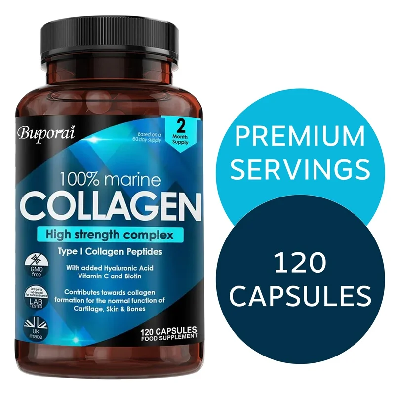

Collagen High Strength Complex - Boosts Energy Levels and Strengthens Immunity, Non-GMO, Promotes Healthy Hair, Nails and Skin