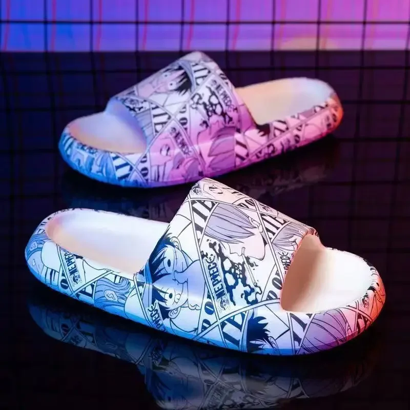 

One Piece Creative Anime Luffy Wearing Home Anti-Slip Thick-Soled Slippers Naruto Personalized Wukong Flip-Flop Gift Wholesale