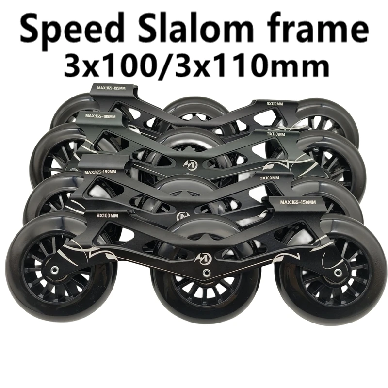 

Free shipping speed slalom frame with wheels 3x100 3x110mm 3x125mm 150-195mm