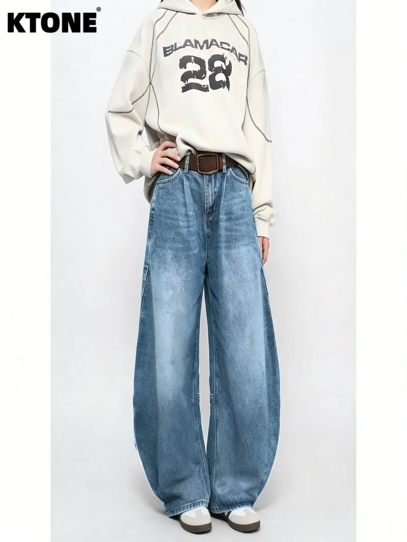 

Men's Loose Blue Jeans Pant Original Quality For Man Relaxed Daily Wear No accessories or belts included