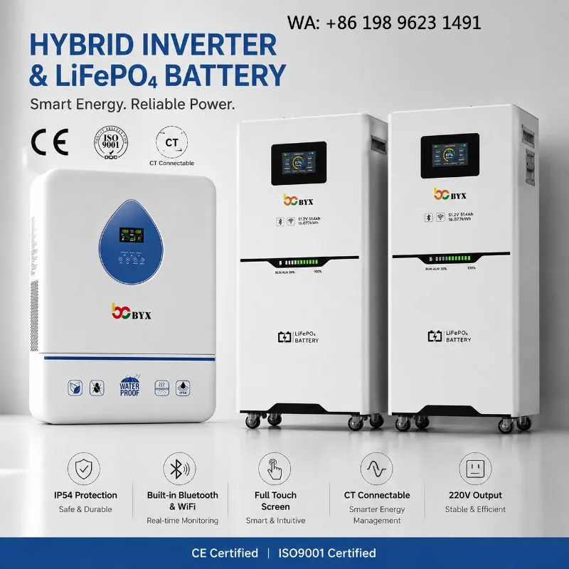 3KW-14KW 48V Hybrid Solar Inverter CE Certified High Efficiency MPPT European Market Solar Energy System