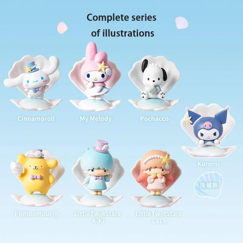 MINISO Sanrio Series Melody Cinnamon Dog Kurumi Pudding Dog Gemini Beyhive Holiday Blind Box Ornament Genuine in-stock vendita calda