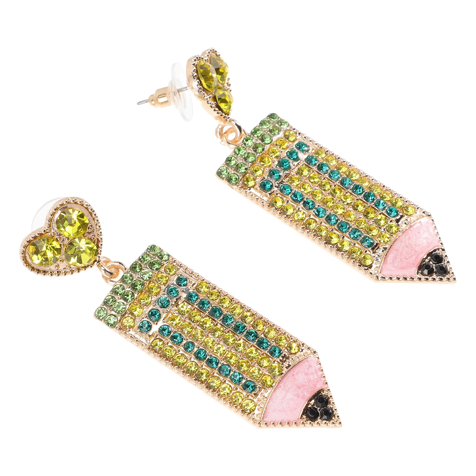 

Earrings Women Trendy Teacher Studs Teen Pendant Students Rhinestone
