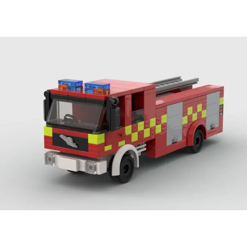 Building Block MOC-188847 Rescue Fire Truck Emergency Vehicle Construction Model 364PCS Children's Birthday Gifts Christmas Toys