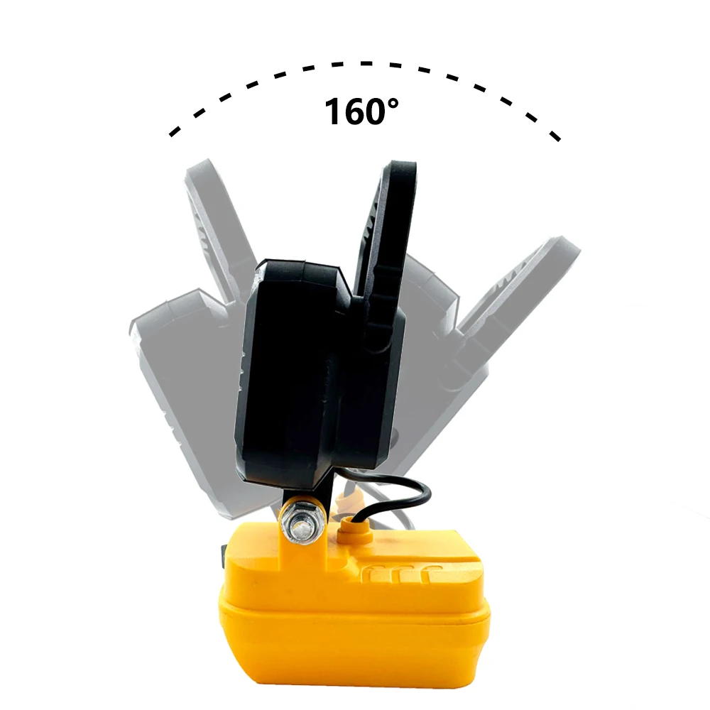 

ГОРЯЧАЯ портативная лампа для литий-ионного аккумулятора Dewalt 18 В 20 В 3-дюймовый светодиодный рабочий фонарь с двумя портами USB Яркий для регулировки ремонта