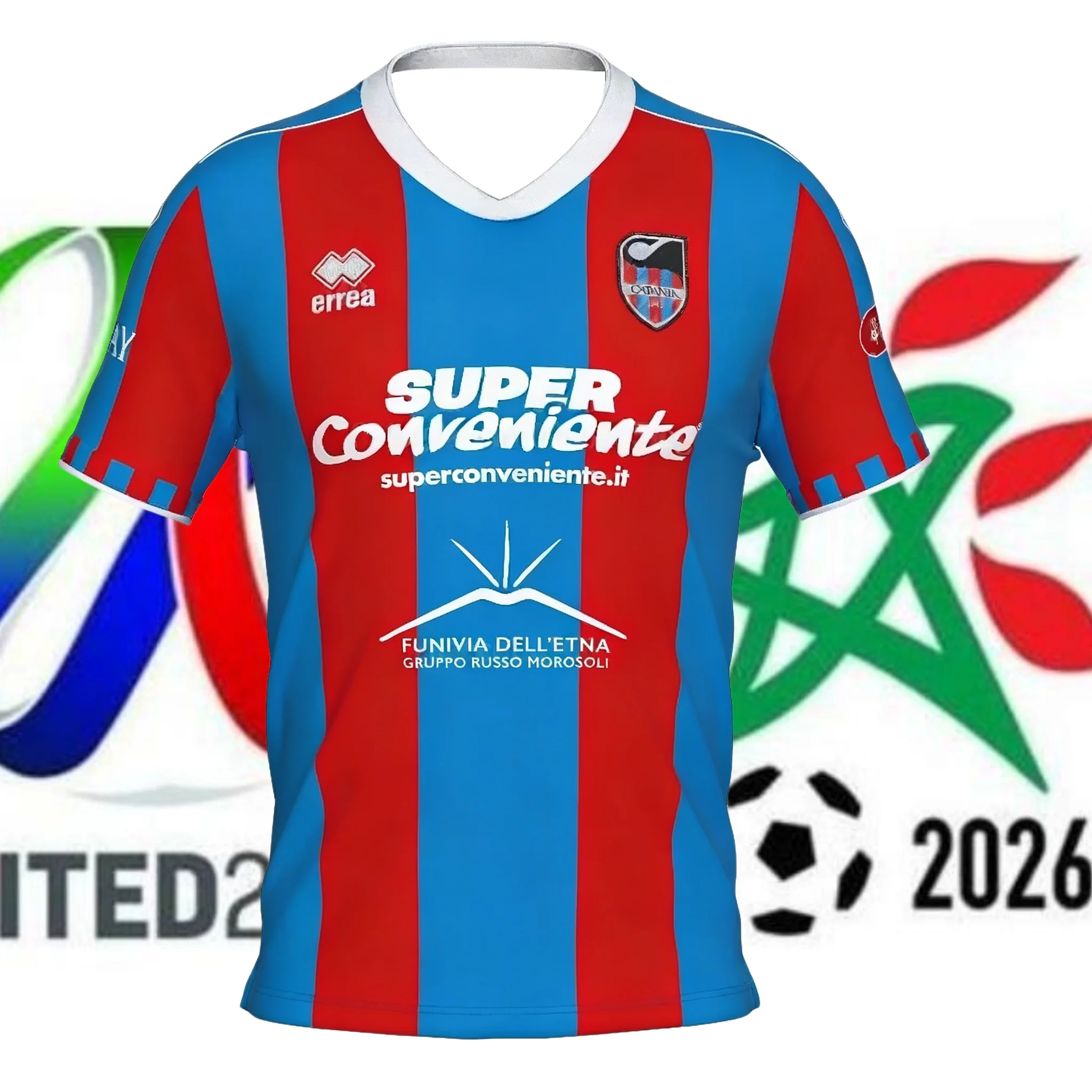 

Футбольная майка Catania Calcio - красно-синяя полосатая дышащая спортивная футболка с 3D HD-принтом, комплект для пляжа и серфинга