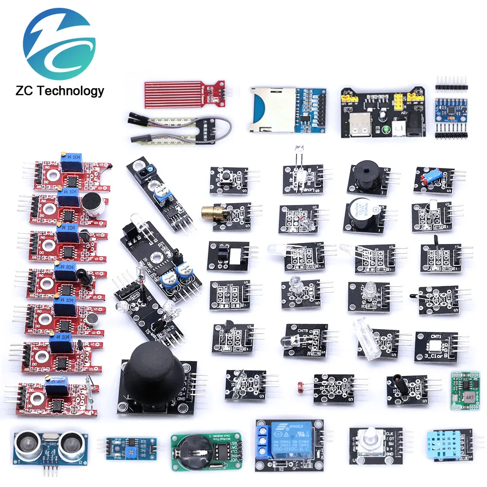 Für Arduino 45 in 1 Sensoren Module Starter Kit besser als 37in1 Sensor Kit 37 in 1 Sensor Kit für UNO R3 MEGA2560