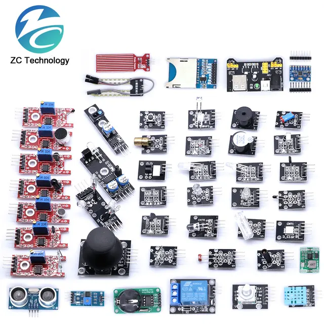 Dla modułów czujników arduino 45 w 1 Zestaw startowy lepszy niż zestaw czujników 37 w 1 Zestaw czujników 37 w 1 Dla UNO R3 MEGA2560