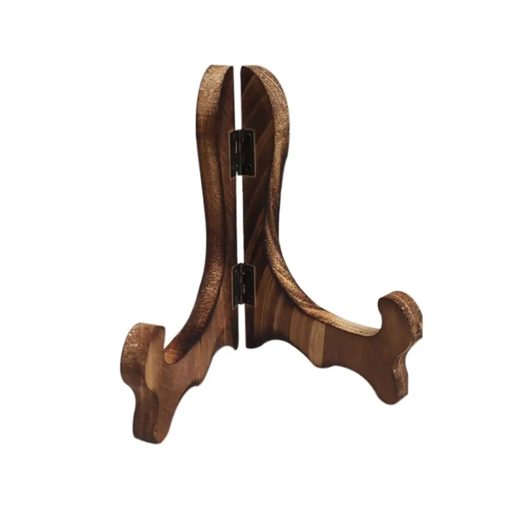 

Portable Retro Foldable Plate Tea Cake Dish Porcelain Plate Display Easel Decorative Rack Storage Rack Display Stand