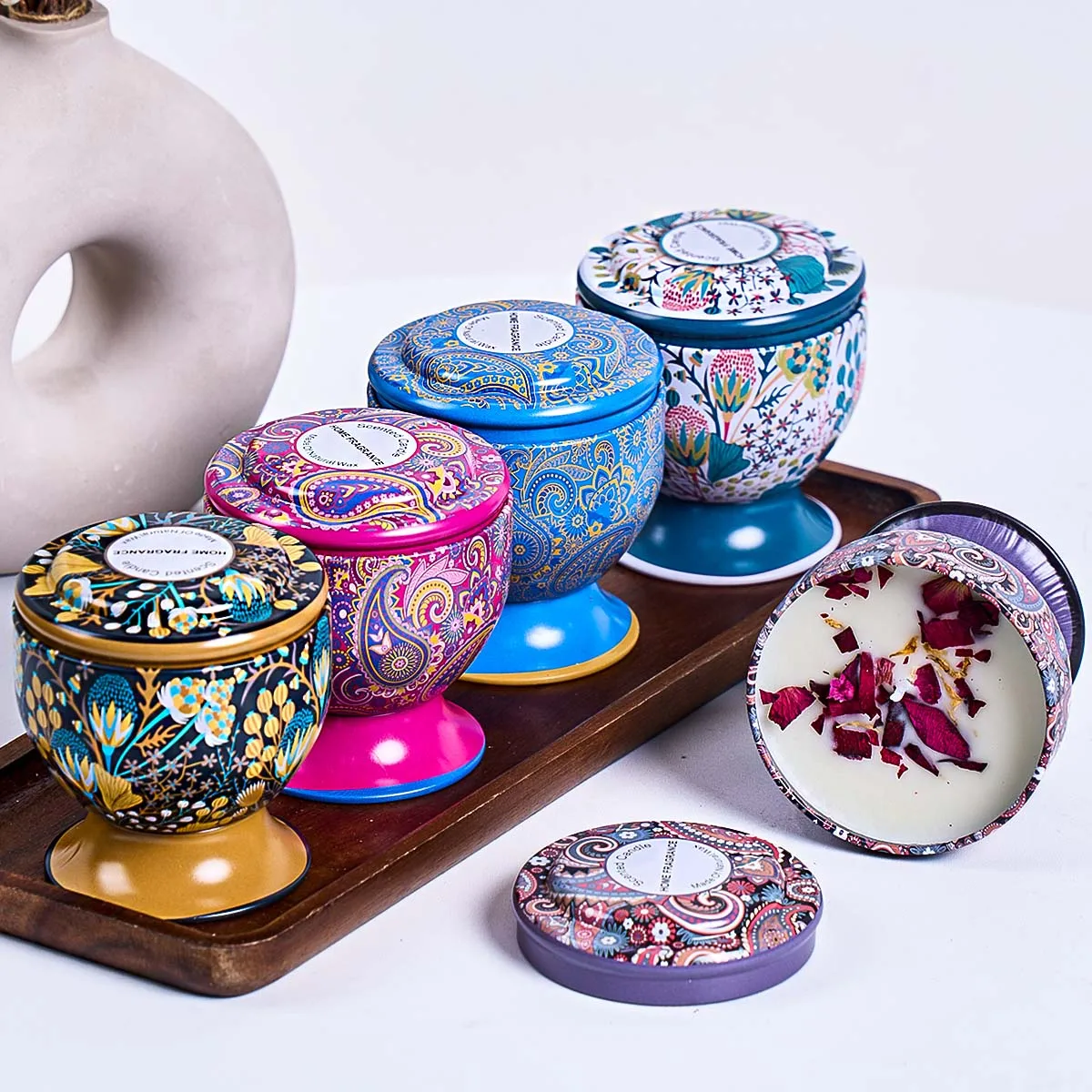 High-End Goblet Design Scented Candle Jar Valentine's Day Craft Gift Smokeless Romantic Incense Aromatherapy Festival Ornaments