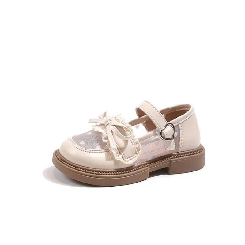 Zapatos de princesa para niña, calzado pequeño de cuero, estilo británico, suela suave, novedad de verano, 2024, L778