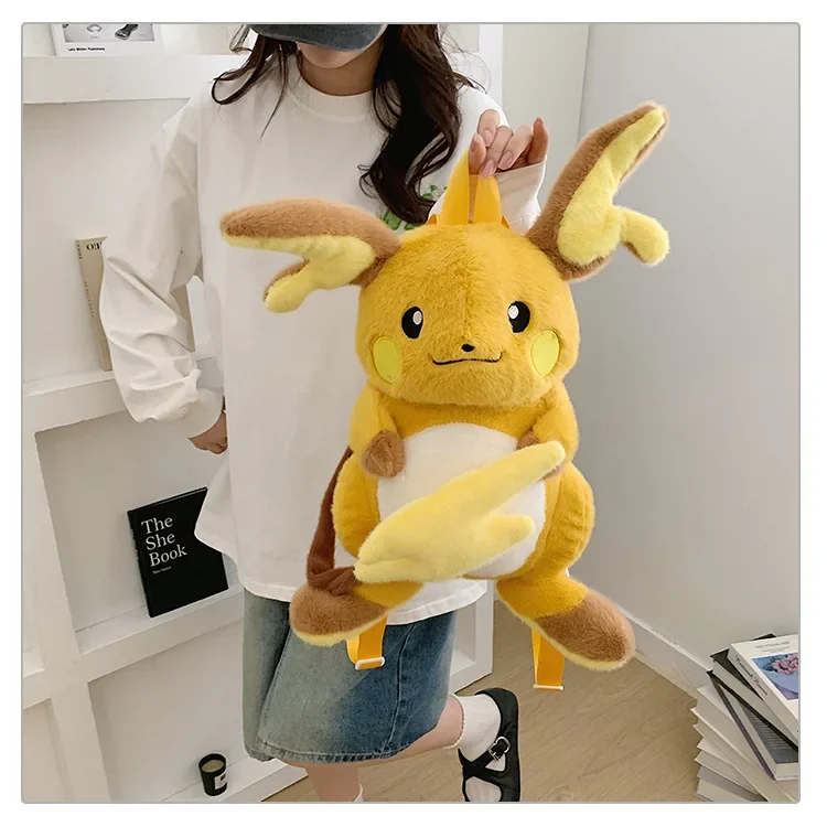 Pokémon Eevee Pikachu Gengar Plush Toys Knapsack Charmander Raichu Squirtle Charizard Psyduck Snorlax Plushie Anime Backpack view 6