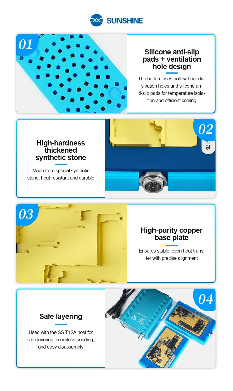 SUNSHINE SS-T12A-N17A/N17B Mainboard Repair Heating Module for IP17 Series Motherboard Layering