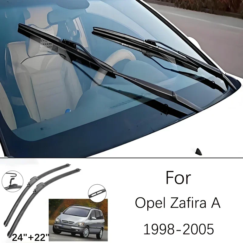 For Opel Zafira A 1998-2005 1999 2000 2001 2002 2003 Windshield Wiper 24 22 Inches Rubber Front Wiper Blade Accessories