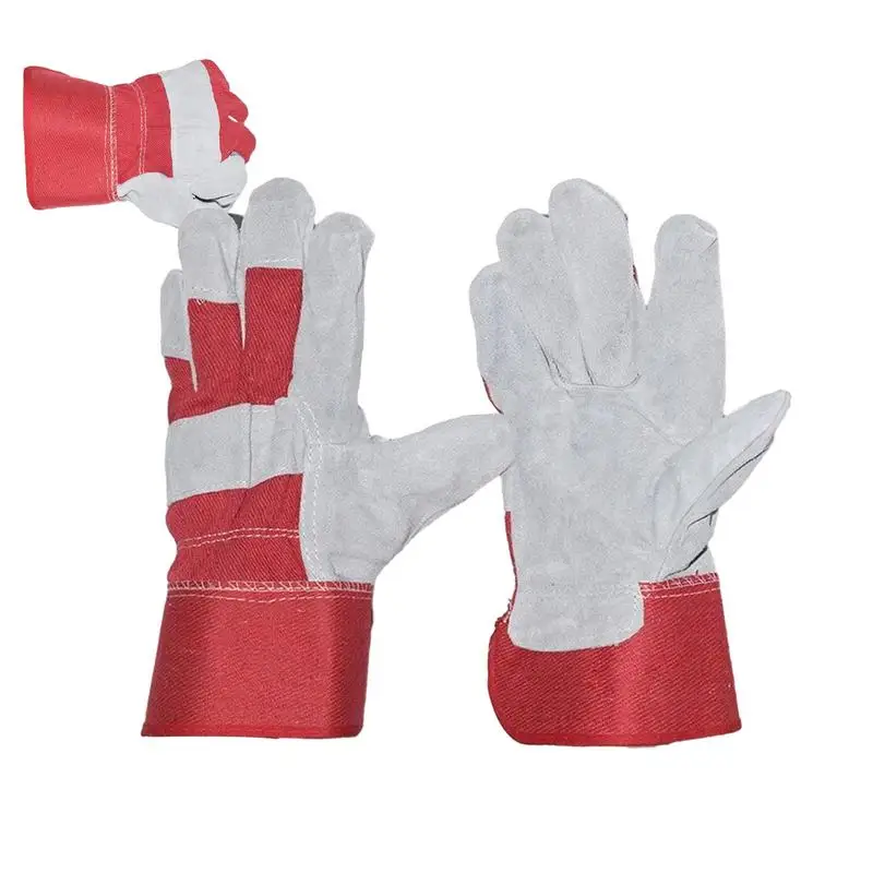 

Welding Gloves Cotton Lined Hand Protection Construction Gloves Safety Work Gloves For Hand Protection Durable Blacksmith Gloves