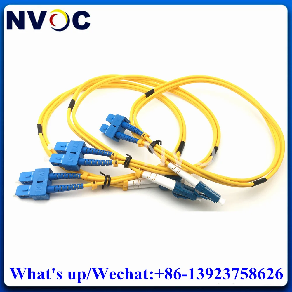 

50Pcs Single Mode,9/125,Duplex,2M,3.0mm,PVC Jacket,SC/UPC-LC/UPC Fiber Optic Optic Patch Cord,LC ST FC SCUPC SM Cable Connector