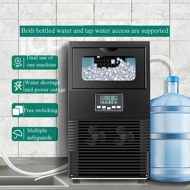 صانعة الثلج PBOBP، آلة مدمجة على سطح الطاولة، 26 رطلاً في اليوم، غير قابلة للصدأ، آلة صنع الثلج #2