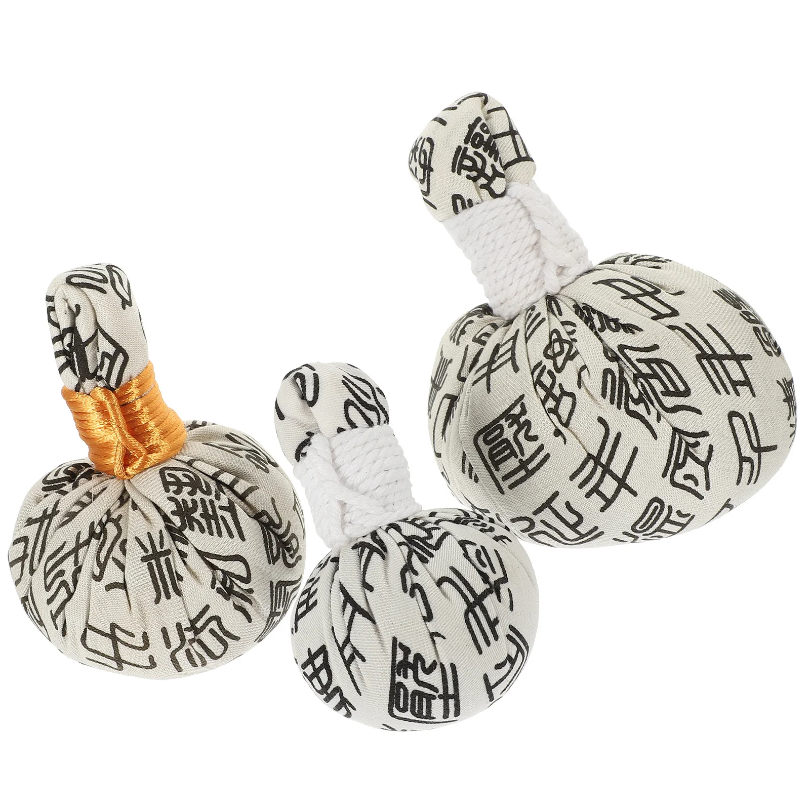 

3Pcs Pure Chinese Herbal Massage Balls Wormwood Warming Bags Enhance Circulation Relieve Shoulder Waist Pain Safe