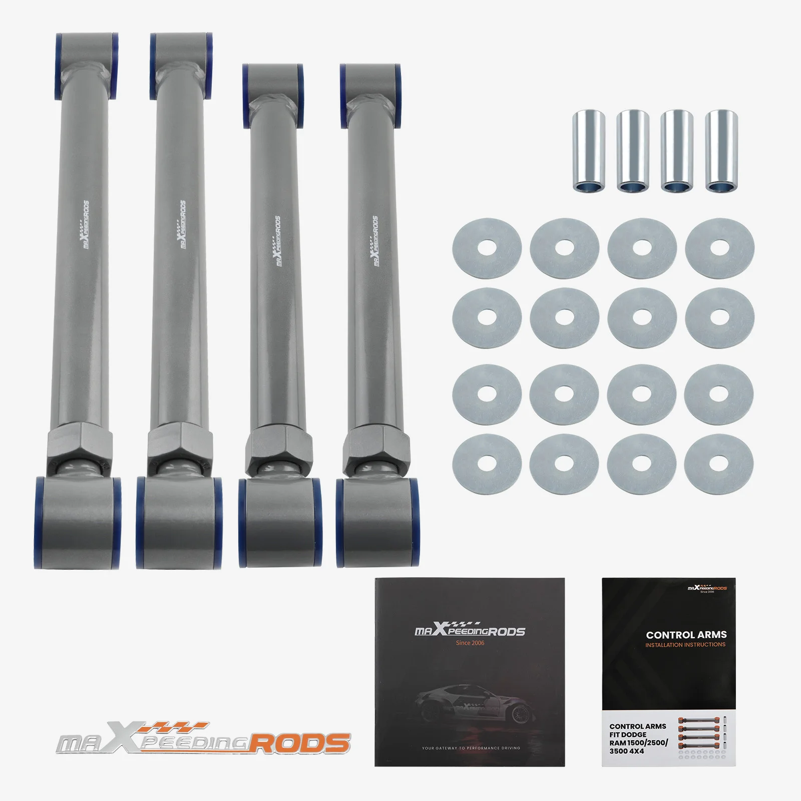 

Heavy Duty Adjustable Front Control Arms 0-6" Lift for Ram 1500 2500 1994-2009