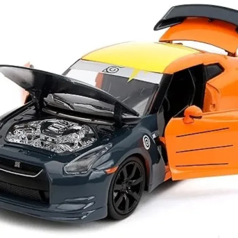 1:24 2009 Nissan GT-R R35 Haute Simulation Diecast Voiture En Alliage De Métal Modèle De Voiture décoration affichage collection cadeaux