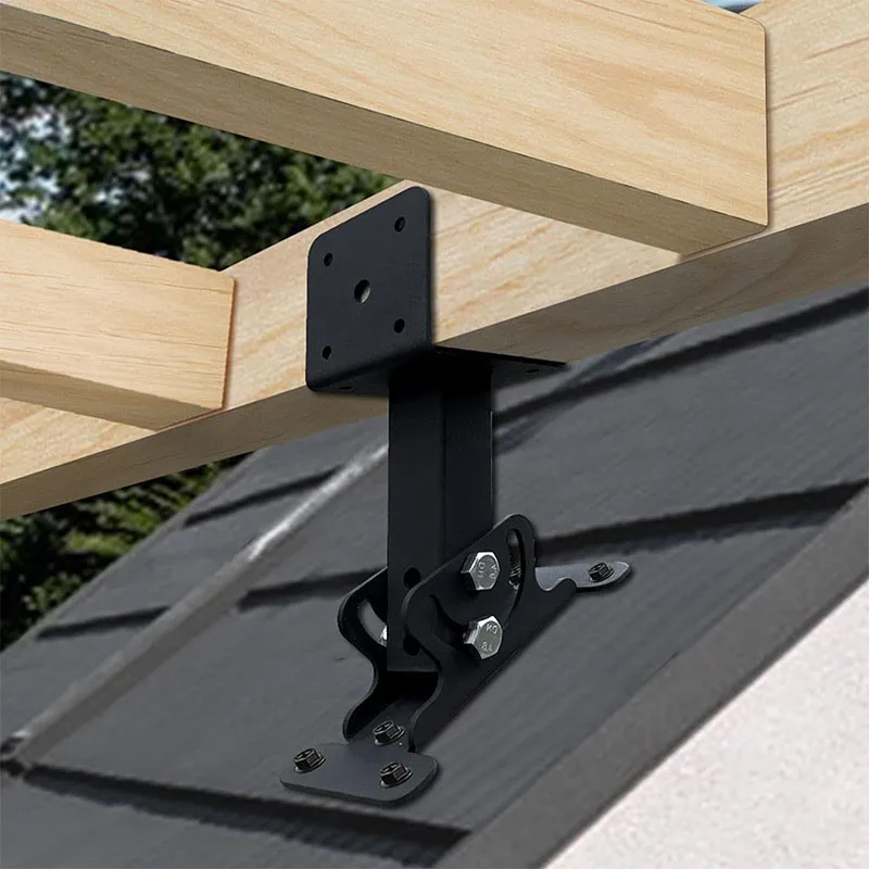 Heavy Duty Adjustable Pergola Roof Riser Bracket for Courtyard Pergolas Flower Trellises Sunshades Gazebo Patio Cover