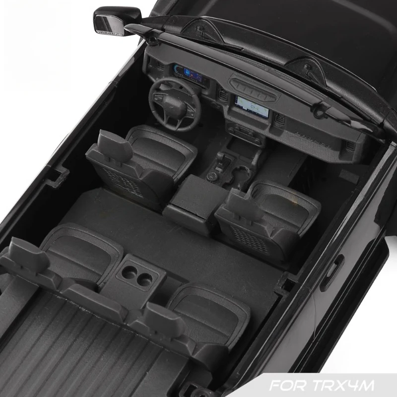 Siège de commande Central intérieur imprimé en 3D, avec ventilateur de refroidissement du moteur, pour voiture sur chenilles 1/18 RC Traxxas TRX4M Ford Fierce Horse Parts