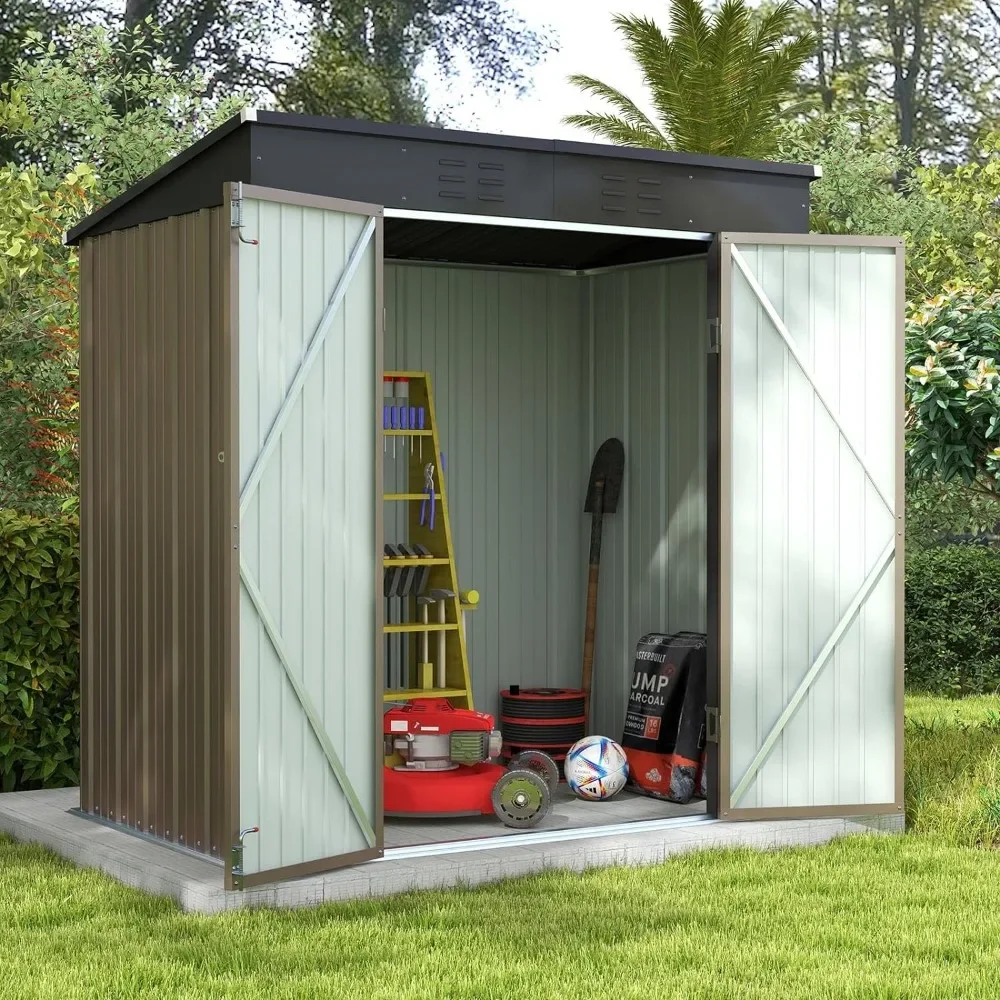 Outdoor Storage Shed, 6x4 FT Outdoors Storages Sheds, Outdoor Storage Shed