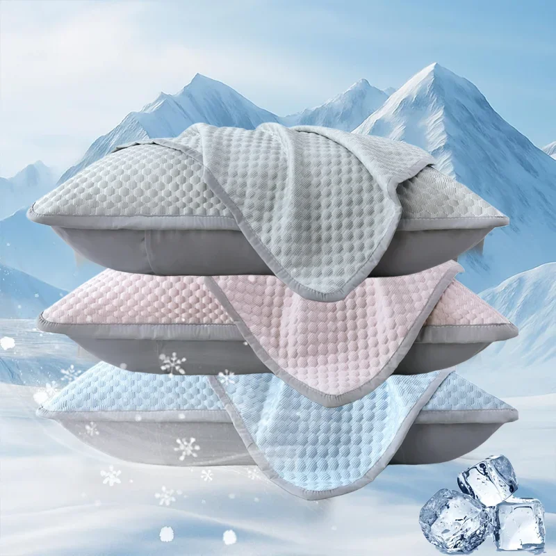 

8/4/3/2/1 шт., летняя наволочка с охлаждением льда, постельное белье для горячих ночей, моющаяся, прочная, 48x74 см, для сна (без подушки)