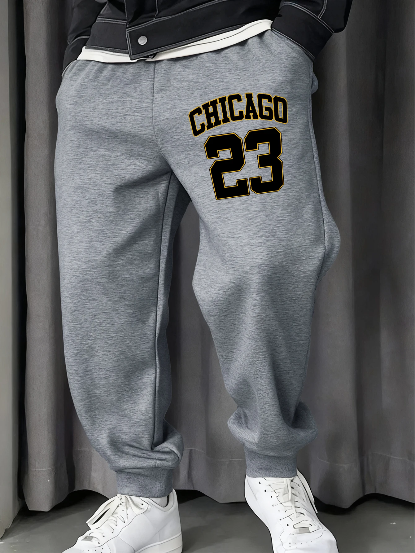 

Спортивные штаны с принтом Chicago Number 23, спортивные модные мужские спортивные штаны, флисовая мягкая уличная одежда, удобная осенняя одежда