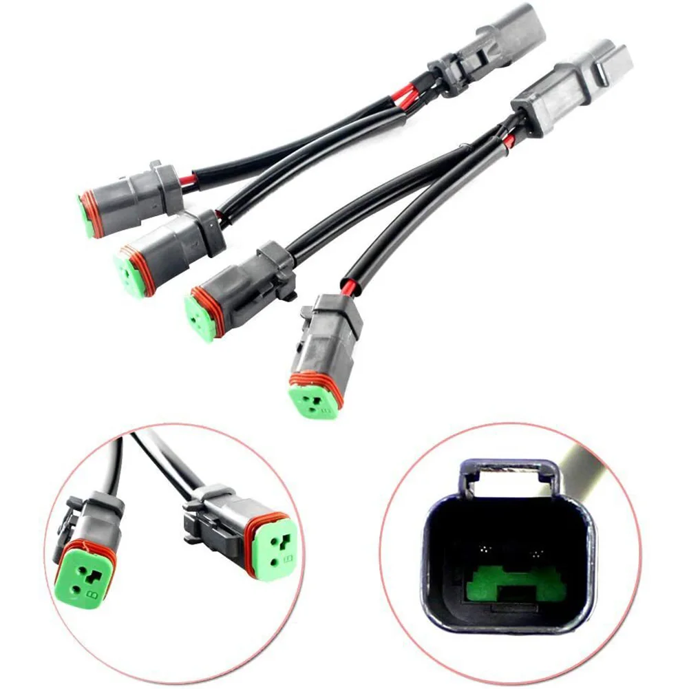Compact Splitter Cable DT 2 TO 1 ADAPTOR Lightweight And Portable Versatile Compatibility With LED Lights For LED Work Lights