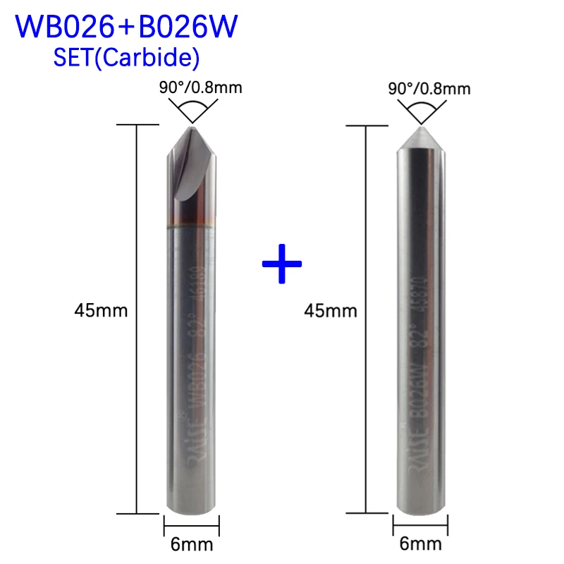 0.8mm 90 degrees WB026 B026W Dimple Cutter Tracer in Carbide Compatible with KEYLINE 303/304/305 PUNTO T-REX T-REX ADVANCE