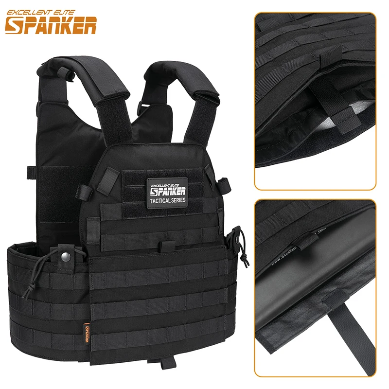 Tactical Vest Molle Plate Carrier Vest Hunting  Airsoft Paintball CS Equipment Outdoor Protective Vests Adjustable Vest