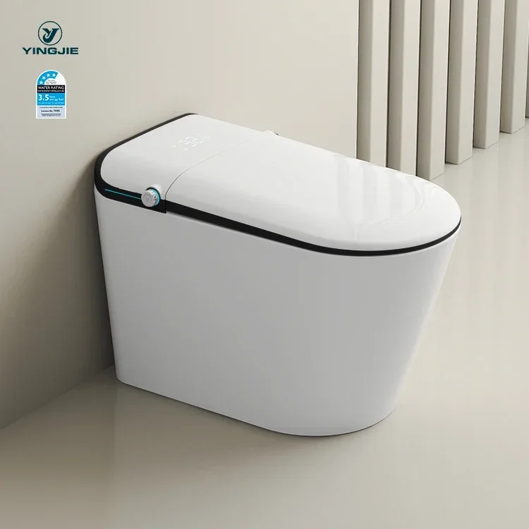 

guangdong japanese automatic smart black intelligent public toilet for elderly people with built in water tank