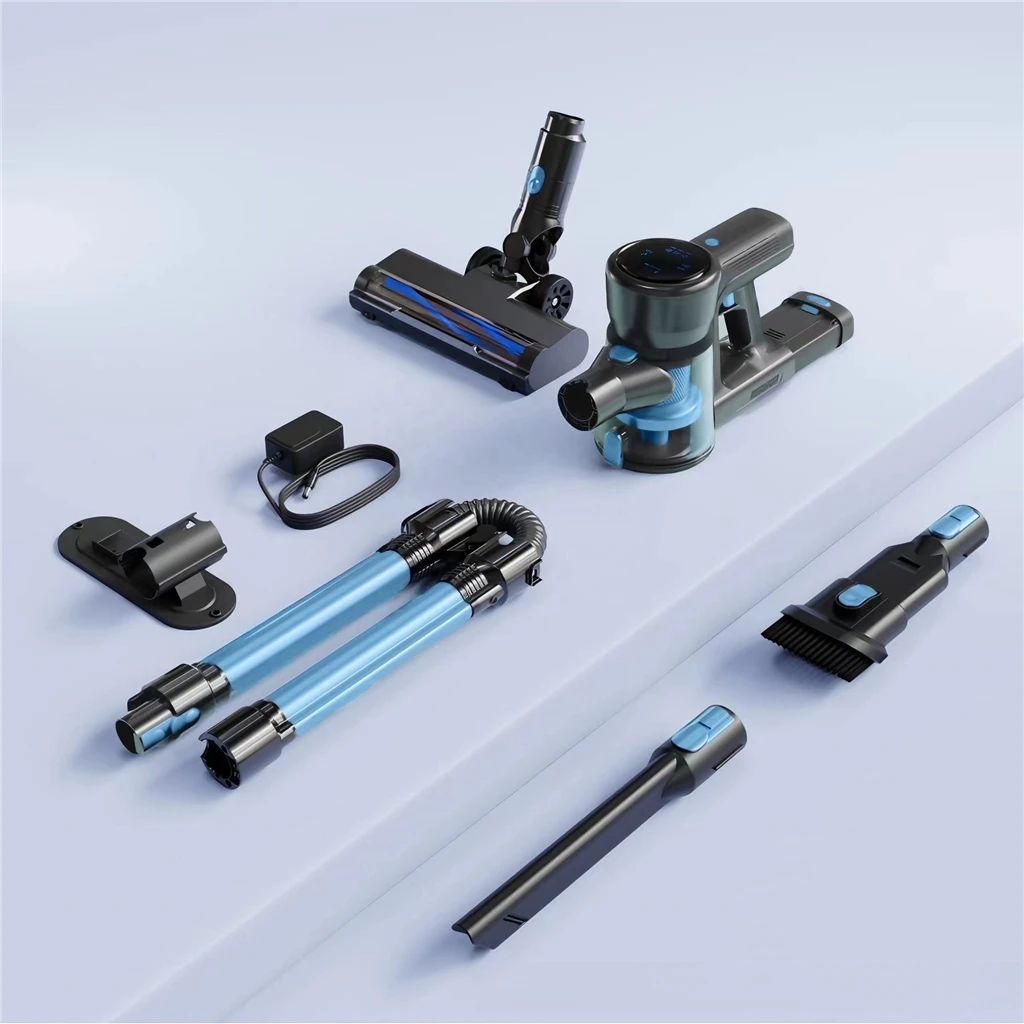 Portable Rechargeable 2 In1 Wireless Handheld Cordless Vacuum Cleaner Cordless Standing Powerful Suction for Home and Car