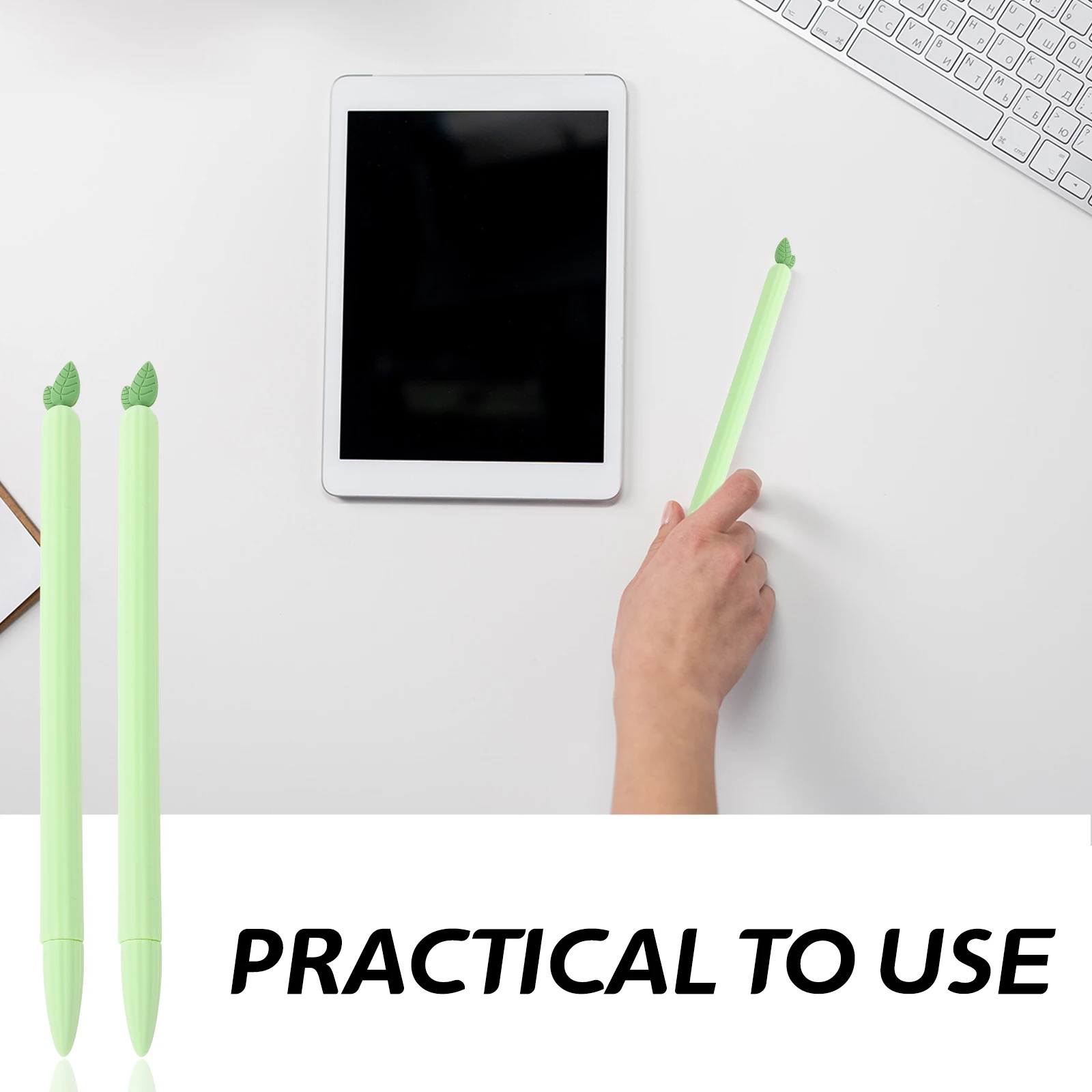 

1Set Pencil 2 Protective Silicone Sleeve Case Ergonomic Pen Cover Grip with Pen Cap Sleeve Pencil 2 Protective Covers