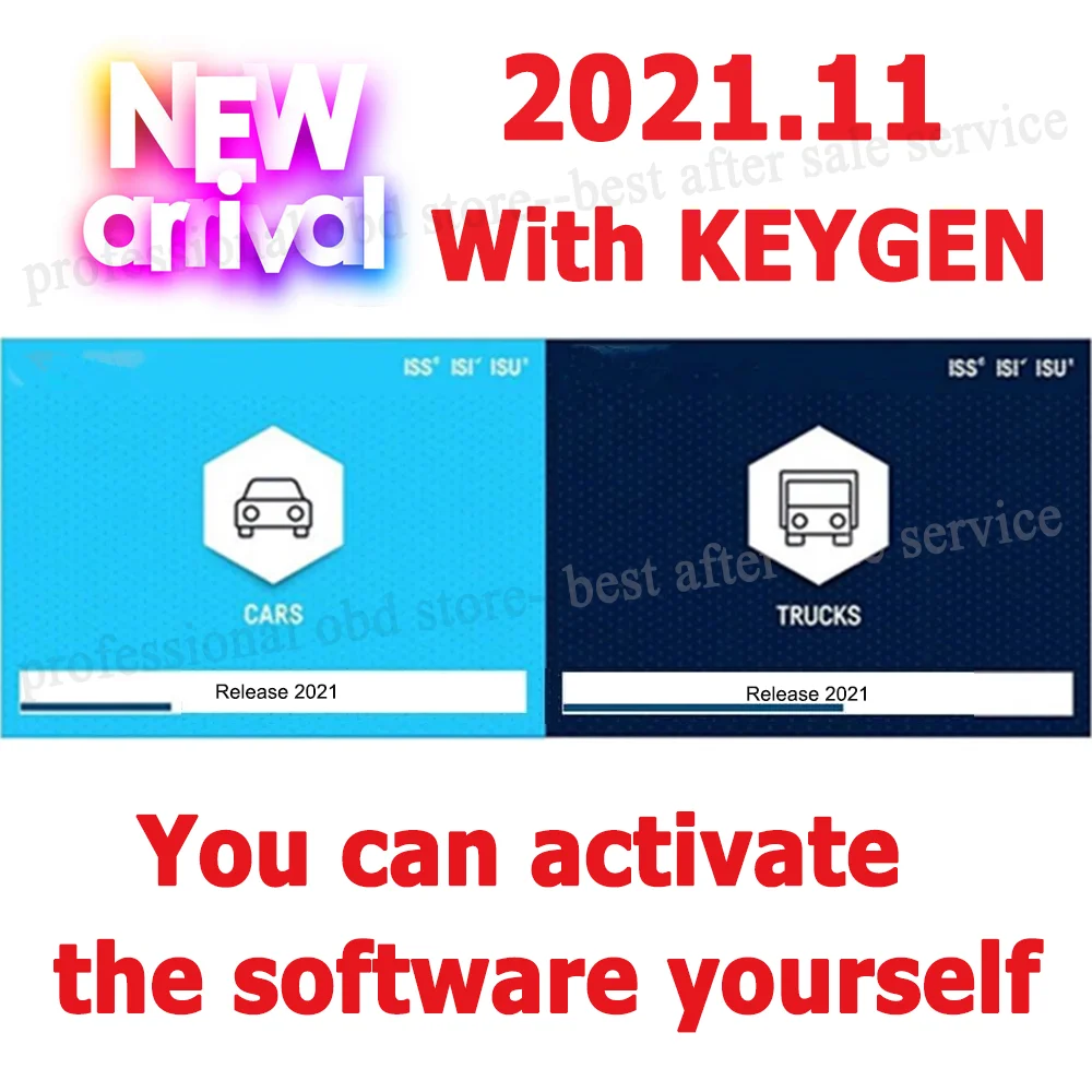 2024 NEW Arrival 2021.11 with Keygen on CD/DVD/Disk for TNESF DELPHIS ORPDC Obd2 Scanner Car Truck VD DS150E CDP 2020.23/2017.R3