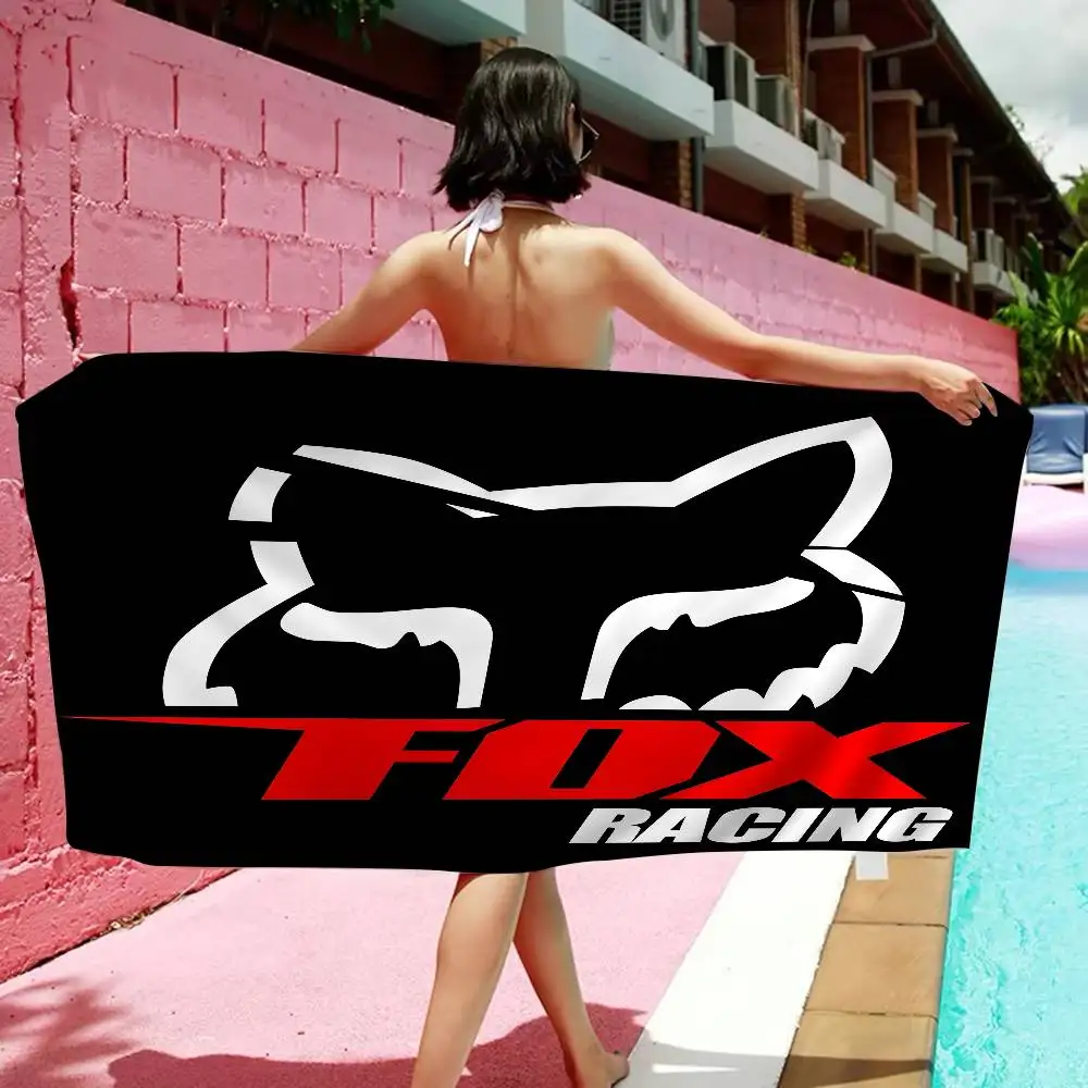F-FOX Racing Car Moto Microfiber Beach Towel Absorbent Quick Dry Soft Yoga Swimming Resort Mountain Climbing Towel