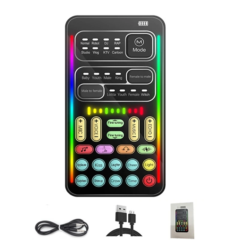

Live Sound Card External MicroUSB Headset Live Broadcast Voice Charger