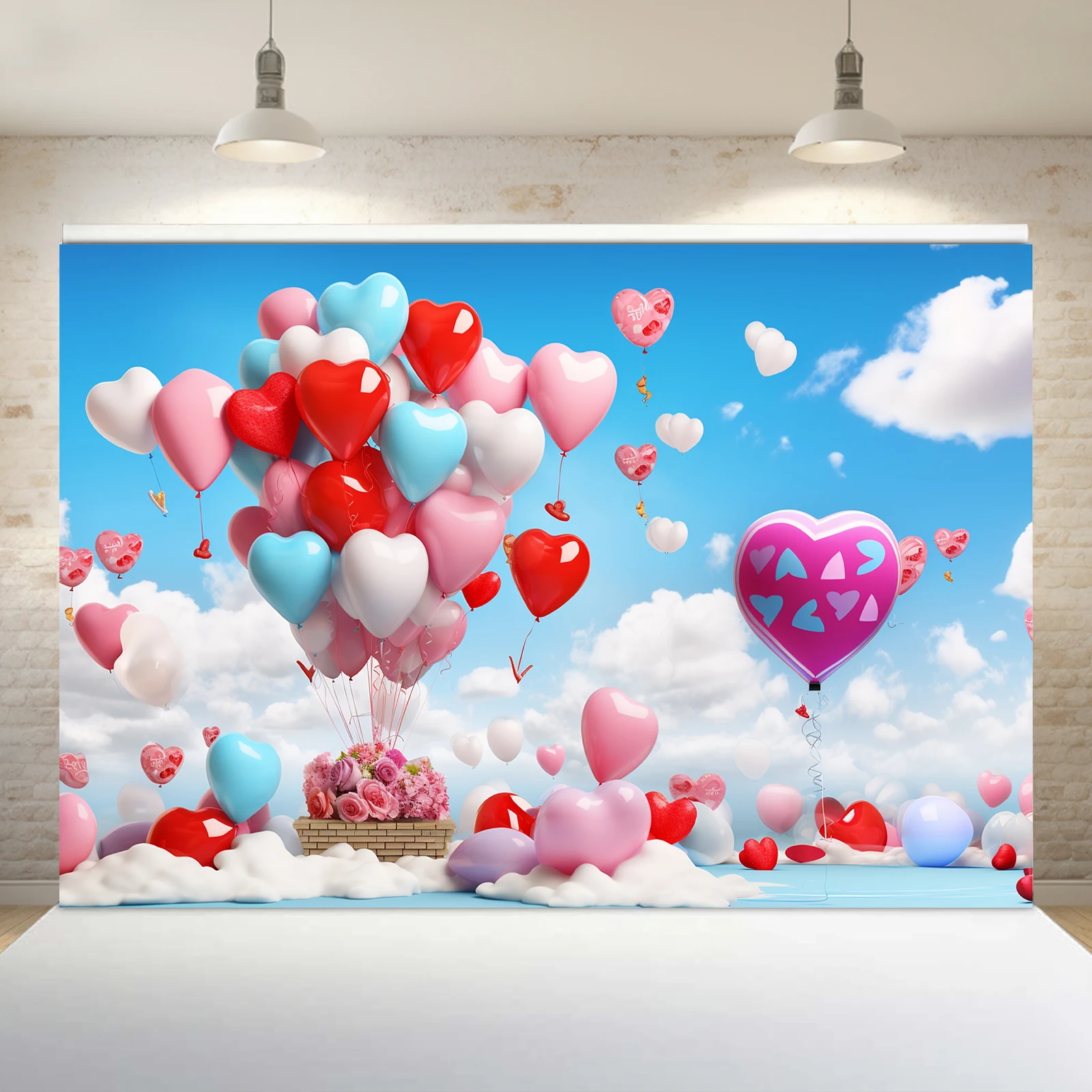 

1PCS 100x150cm Valentine'S Day(24) Theme Backdrop,Photography Background,Used To Gifts,Activities Or Other Party Decoration