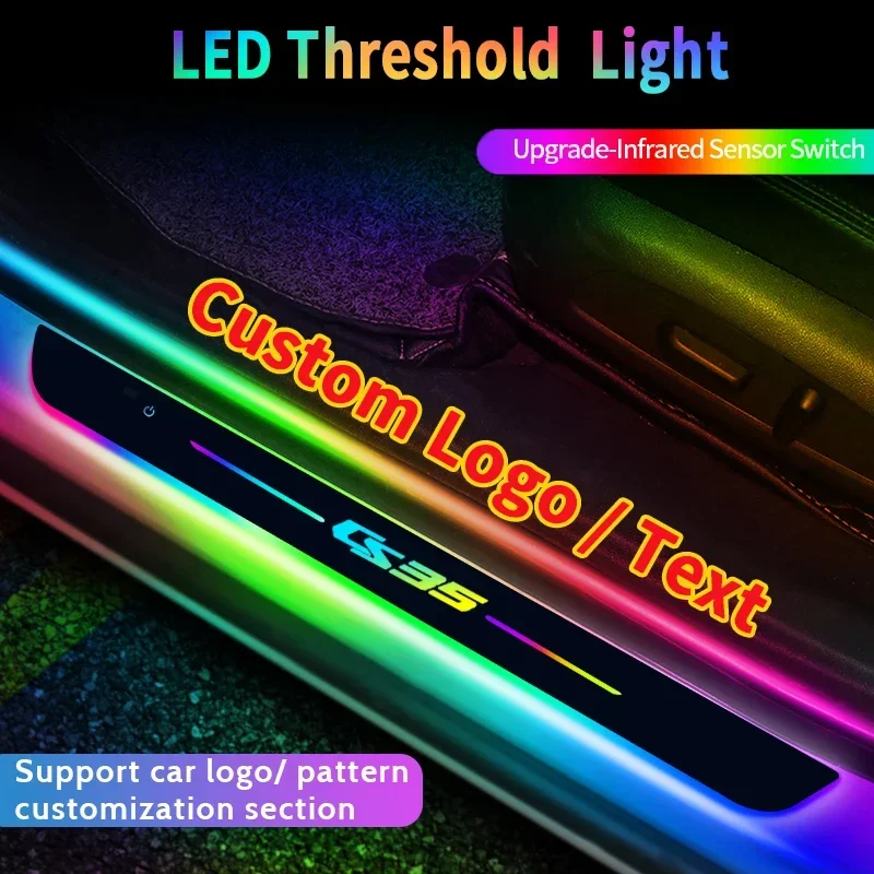 

Customized For CS55 CS75 Plus CS35 CX70 2023 Car Welcome Door illuminated Sill Light Logo Lamp LED Car Pedal Decoration