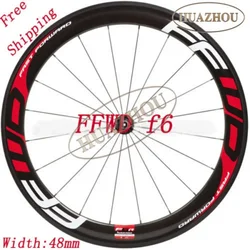Wheels Stickers for FFWD F6R Vinyl Carved Craft Road Bike Bicycle Cycling Accessories Decals for Rims Depth 48mm