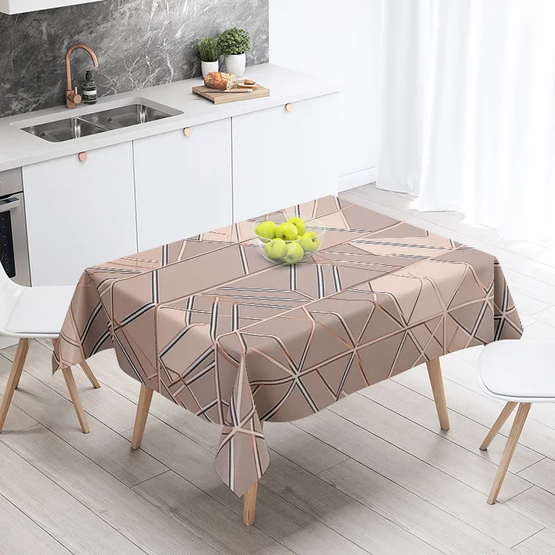 Home tablecloths dining decoration and rectangular table accessories waterproof cloth Anti-stain simple Modern abstract nordic