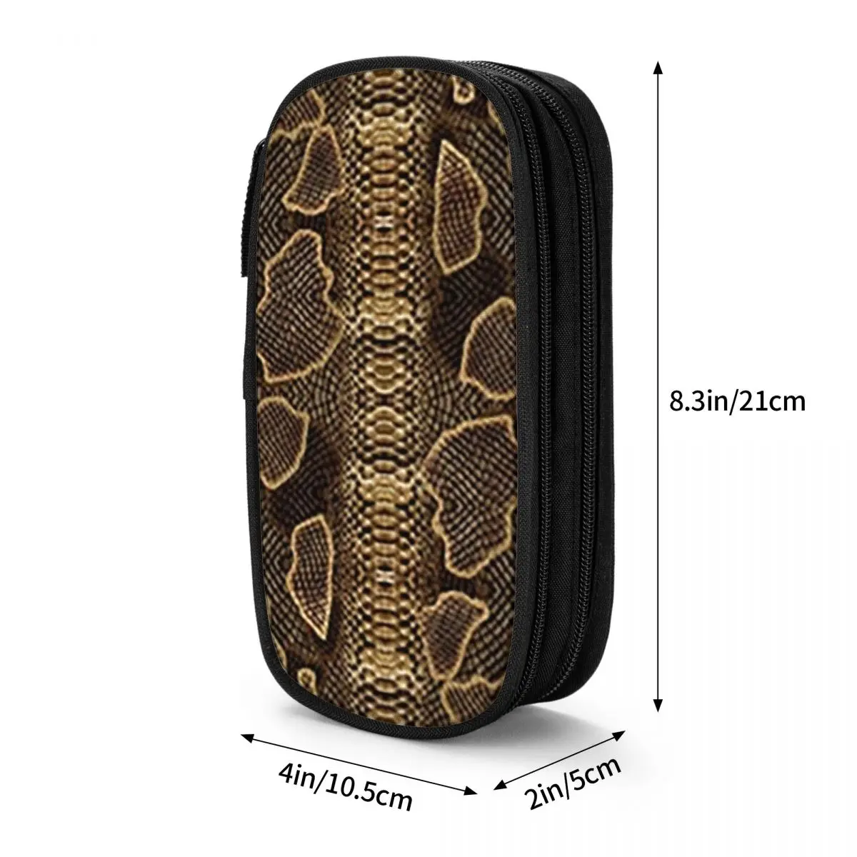 Snake Pattern Pencil Case for Boys Girls Gifts Pen Box Pencil Bag Stationery Supplies Pen Holder Bag
