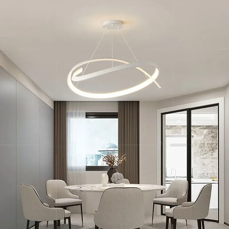 DAMIASMIL Modern LED Pendant Light LED Lines Hanging Lamp Luster for Dining Room Bedroom Decor Indoor Modeling Lighting Fixture